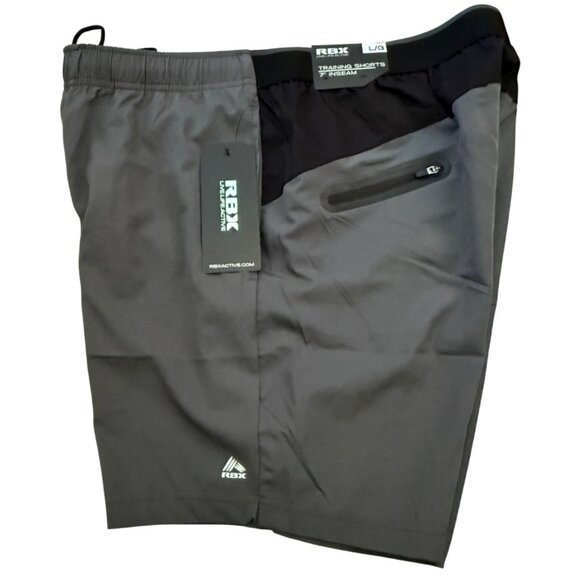 RBX NWT Mens Large Training Shorts 7" Inseam Lightweight Moisture-Wicking Quick- - Picture 2 of 16